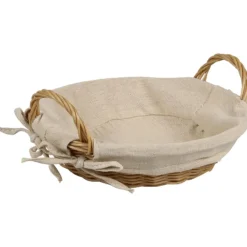 Koszyk na pieczywo okrągły z wkładką materiałową 23x6 cm * Kesper