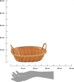 Koszyk owalny na pieczywo i owoce beż 29x18 cm * Kesper Best