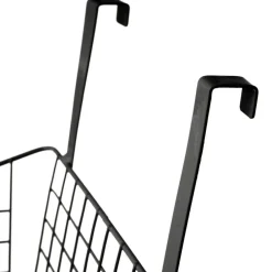 Koszyk wiszący metalowy na drzwi czarny h28cm * HowHomely Sale