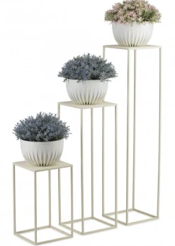 Kremowy kwietnik stojący 70 cm