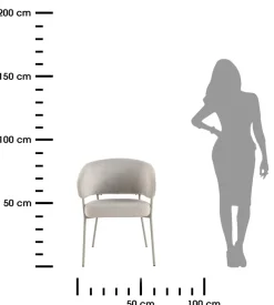 2 krzesła tapicerowane ELARA cappuccino * HowHomely Hot