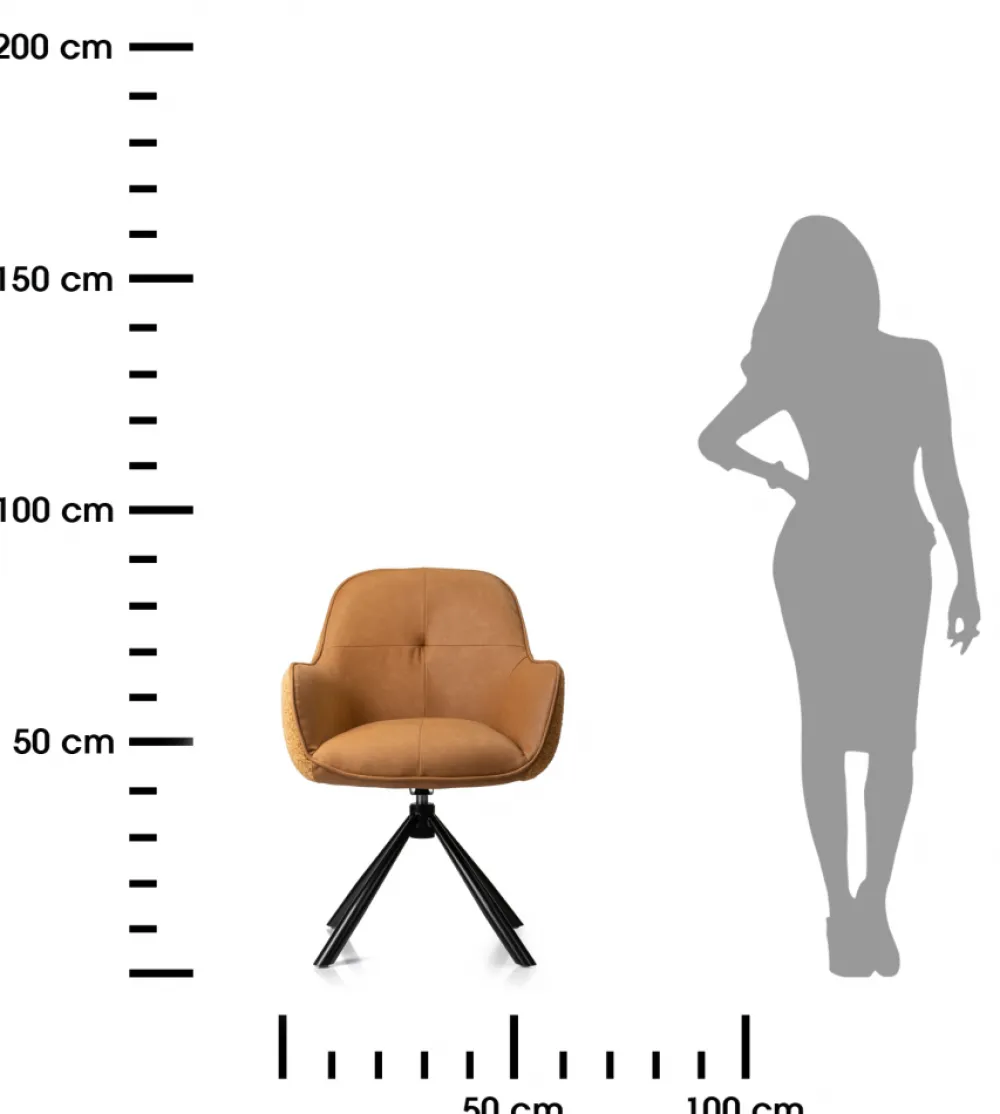 2 krzesła Tokio rude z auto powrotem * HowHomely New