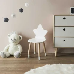 Krzesełko dziecięce Star białe gwiazda
