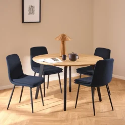 Krzesło do jadalni Becca granatowe