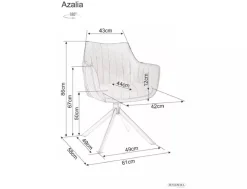 Krzesło tapicerowane AZALIA czarne