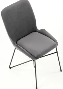 Krzesło tapicerowane K-454 popiel welur