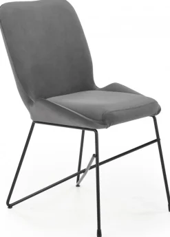 Krzesło tapicerowane K-454 popiel welur