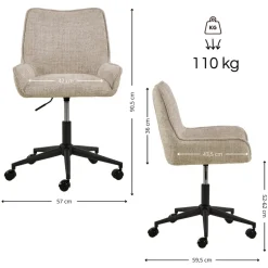 Krzesło biurowe obrotowe Eddie beżowe * Actona Discount