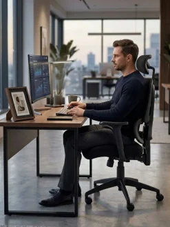 Krzesło do biurka z zagłówkiem Astral * Halmar Online