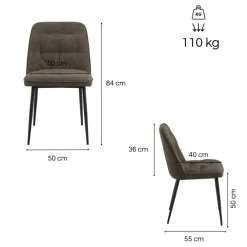 Krzesło do jadalni Brooke taupe * Actona Outlet