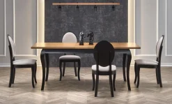 Krzesło drewniane Velo Black beżowe * Halmar Clearance