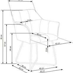 Krzesło K377 popielate * Halmar Outlet