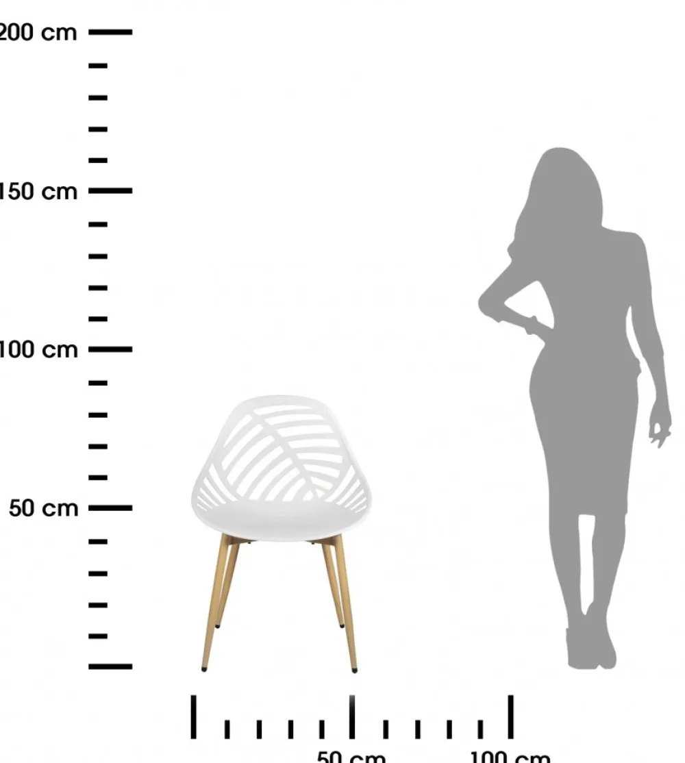Krzesło ogrodowe LEAF białe * HowHomely New