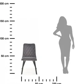 Krzesło tapicerowane K-450 popiel welur * Halmar Clearance