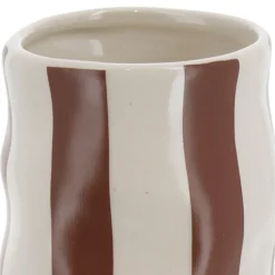 Kubek łazienkowy Nola pasy mocha
