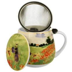 Kubek baryłka z zaparzaczem Monet Poppy Field 430 ml