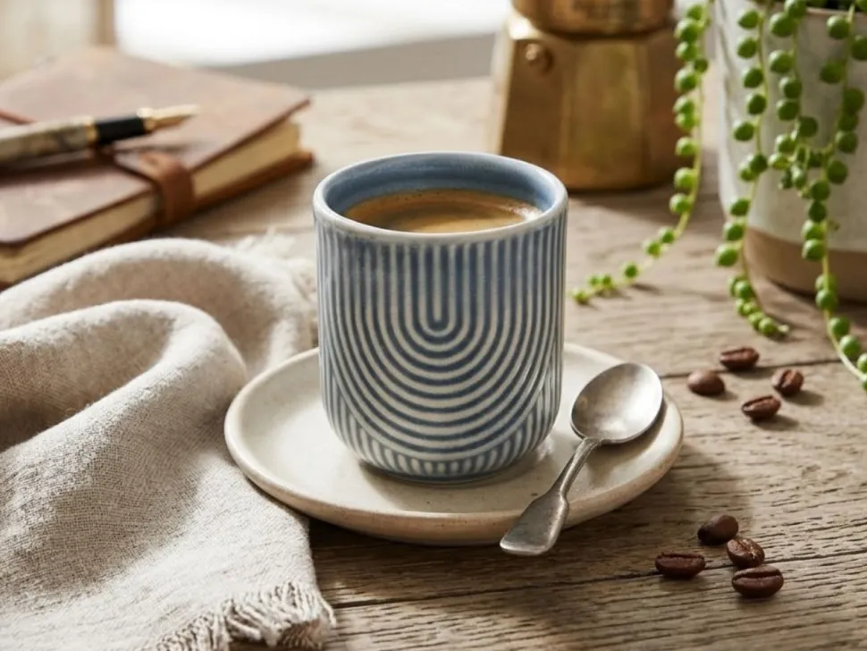 Kubek do espresso 100 ml Lya niebieski