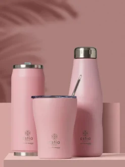 Kubek termiczny ze składaną słomką 500 ml Blossom Rose