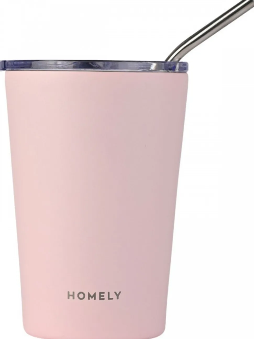 Kubek termiczny ze słomką 400 ml Rose Quartz