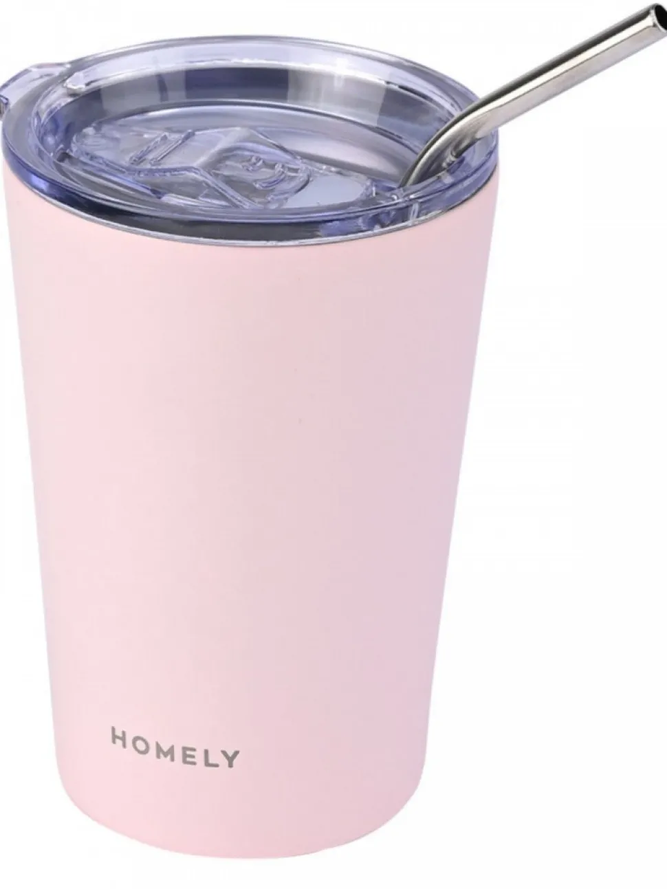 Kubek termiczny ze słomką 400 ml Rose Quartz