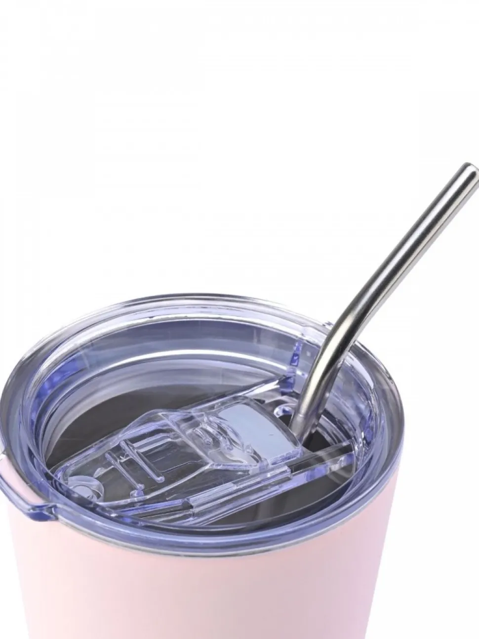 Kubek termiczny ze słomką 400 ml Rose Quartz