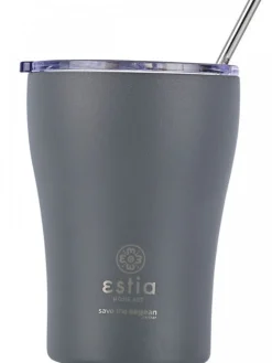 Kubek termiczny ze słomką 350 ml Fjord Grey