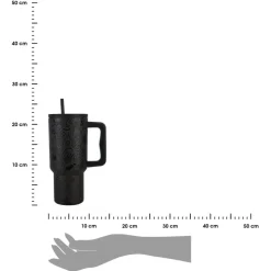 Kubek termiczny ze słomką 900 ml Noir Echo