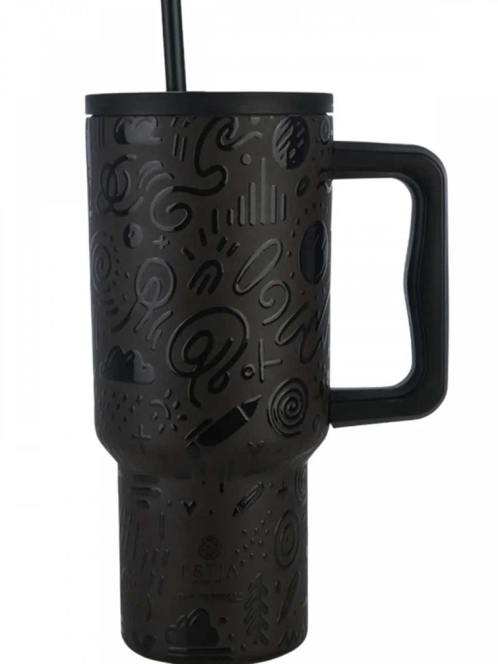 Kubek termiczny ze słomką 900 ml Noir Echo