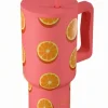 Kubek termiczny ze słomką 900 ml Orange Pop