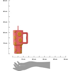 Kubek termiczny ze słomką 900 ml Orange Pop