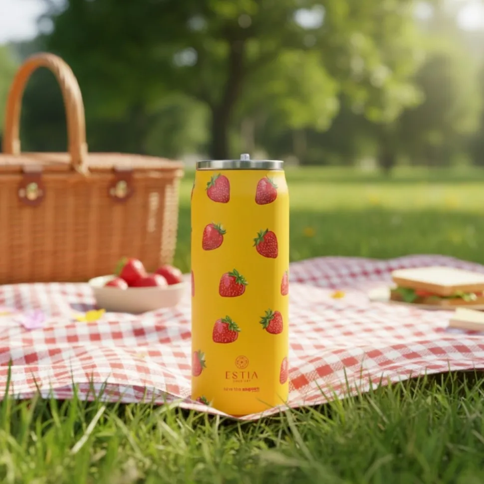 Kubek termiczny ze słomką 500 ml Berry Bright