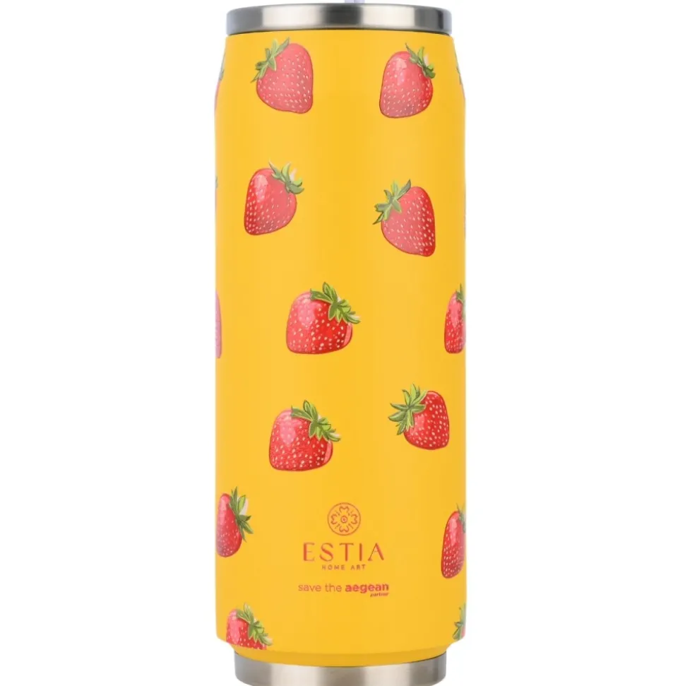 Kubek termiczny ze słomką 500 ml Berry Bright