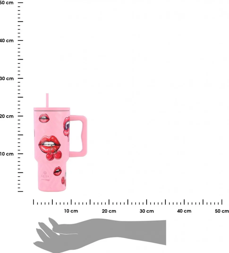 Kubek termiczny ze słomką 900 ml Blush Pop