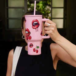 Kubek termiczny ze słomką 900 ml Blush Pop