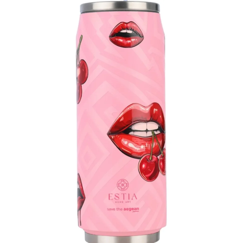 Kubek termiczny ze słomką 500 ml Blush Pop