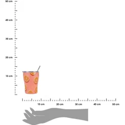 Kubek termiczny ze słomką 350 ml Orange Pop