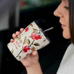 Kubek termiczny ze słomką 350 ml Sakura Whisper