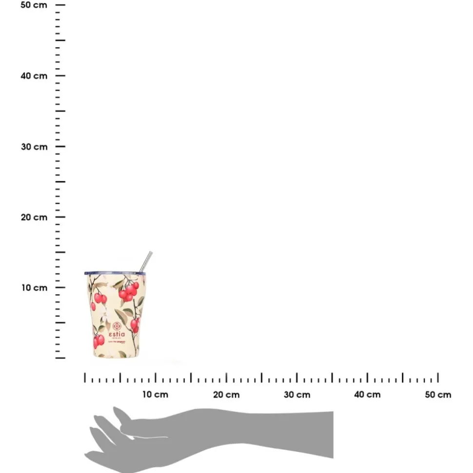Kubek termiczny ze słomką 350 ml Sakura Whisper