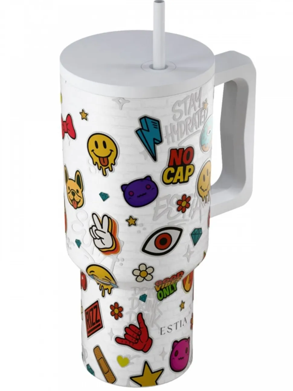 Kubek termiczny ze słomką 900 ml Urban Vibes