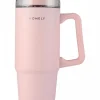 Kubek termiczny ze słomką 900 ml Rose Quartz