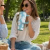 Kubek termiczny ze słomką 900 ml Blue Daisy