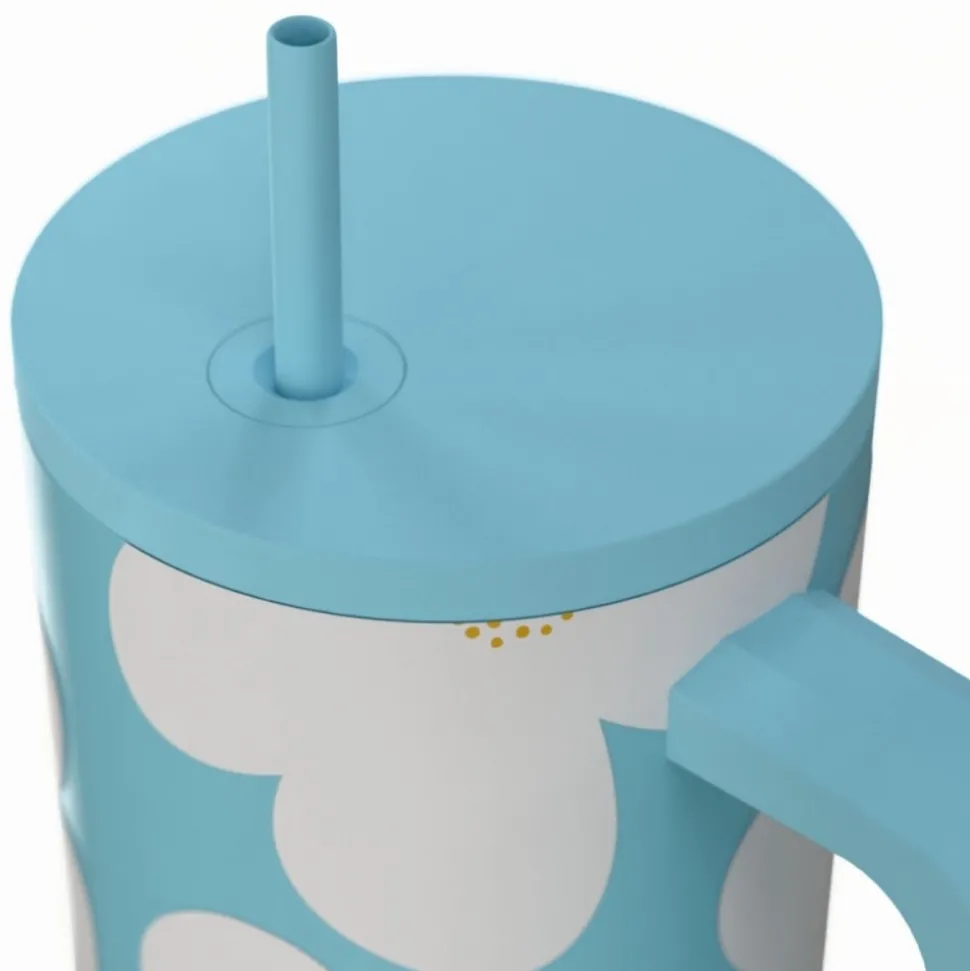 Kubek termiczny ze słomką 900 ml Blue Daisy