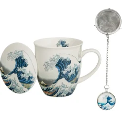 Kubek z zaparzaczem i zawieszka THE GREAT WAVE HOKUSAI 400 ml
