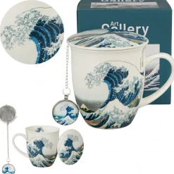 Kubek z zaparzaczem i zawieszka THE GREAT WAVE HOKUSAI 400 ml