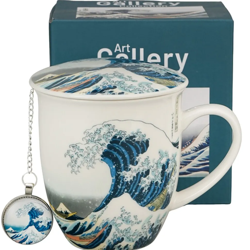 Kubek z zaparzaczem i zawieszka THE GREAT WAVE HOKUSAI 400 ml