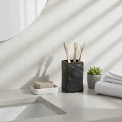 Kubek łazienkowy Matty czarny * TENDANCE Outlet