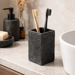 Kubek łazienkowy Matty czarny * TENDANCE Outlet