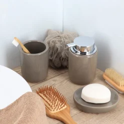 Kubek łazienkowy Olivon Taupe * TENDANCE Discount
