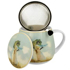 Kubek baryłka z zaparzaczem Monet Woman with Parasol 430 ml * Duo Discount