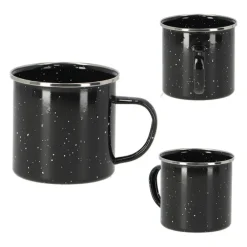 Kubek emaliowany czarny 350 ml * Esschert Design